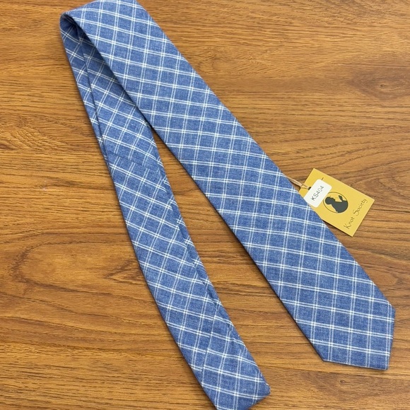 Bundle of 4 NWT Knot Society Assorted Blue Print Cotton Men's Ties - Picture 9 of 12